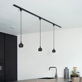 TRACK — Track pendant, 1xGU10, IP20, Black (Lucide)