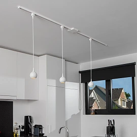 TRACK — Track pendant, 1xGU10, IP20, White (Lucide)