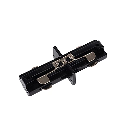 TRACK — I-connector (straight), Black, 1-circuit (Lucide)