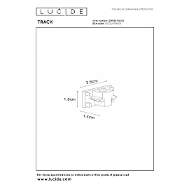 TRACK — End caps (set of 2), Black, 1-circuit (Lucide)