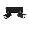 Ceiling spotlight "GRONY", 2x GU10, black, matt gold, brass - 17998-10-30 (Lucide)