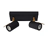 Ceiling spotlight "GRONY", 2x GU10, black, matt gold, brass - 17998-10-30 (Lucide)