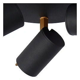 Ceiling spotlight "GRONY", 3x GU10, black, matt gold, brass - 17998-15-30 (Lucide)