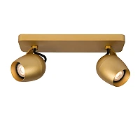 Ceiling spotlight "PRESTON", 2xGU10, matt gold, aluminum - 09927-10-02 (Lucide)