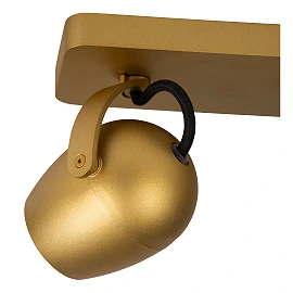 Ceiling spotlight "PRESTON", 2xGU10, matt gold, aluminum - 09927-10-02 (Lucide)