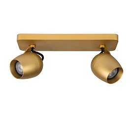 Ceiling spotlight "PRESTON", 2xGU10, matt gold, aluminum - 09927-10-02 (Lucide)