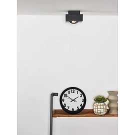 XIRAX GU10 ceiling spotlight 1x5W 2200-3000K, black (Lucide)