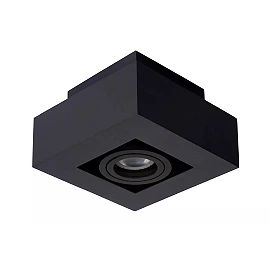 XIRAX GU10 ceiling spotlight 1x5W 2200-3000K, black (Lucide)