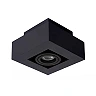 XIRAX GU10 ceiling spotlight 1x5W 2200-3000K, black (Lucide)