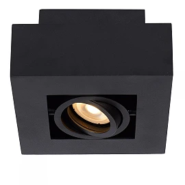XIRAX GU10 ceiling spotlight 1x5W 2200-3000K, black (Lucide)