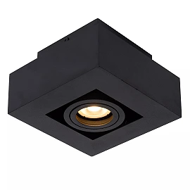 XIRAX GU10 ceiling spotlight 1x5W 2200-3000K, black (Lucide)