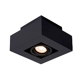 XIRAX GU10 ceiling spotlight 1x5W 2200-3000K, black (Lucide)