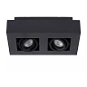 XIRAX GU10 ceiling spotlight 2x5W 2200-3000K, black (Lucide)