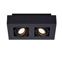 XIRAX GU10 ceiling spotlight 2x5W 2200-3000K, black (Lucide)