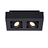 XIRAX GU10 ceiling spotlight 2x5W 2200-3000K, black (Lucide)