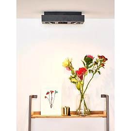 Griestu prožektors XIRAX GU10 3x5W 2200-3000K, melns (Lucide)