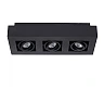 XIRAX GU10 ceiling spotlight 3x5W 2200-3000K, black (Lucide)