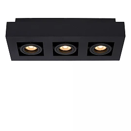 Griestu prožektors XIRAX GU10 3x5W 2200-3000K, melns (Lucide)
