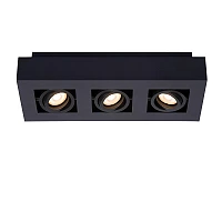 Griestu prožektors XIRAX GU10 3x5W 2200-3000K, melns (Lucide)