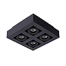 XIRAX GU10 ceiling spotlight 4x5W 2200-3000K, black (Lucide)