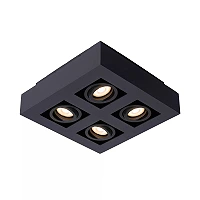 Griestu prožektors XIRAX GU10 4x5W 2200-3000K, melns (Lucide)