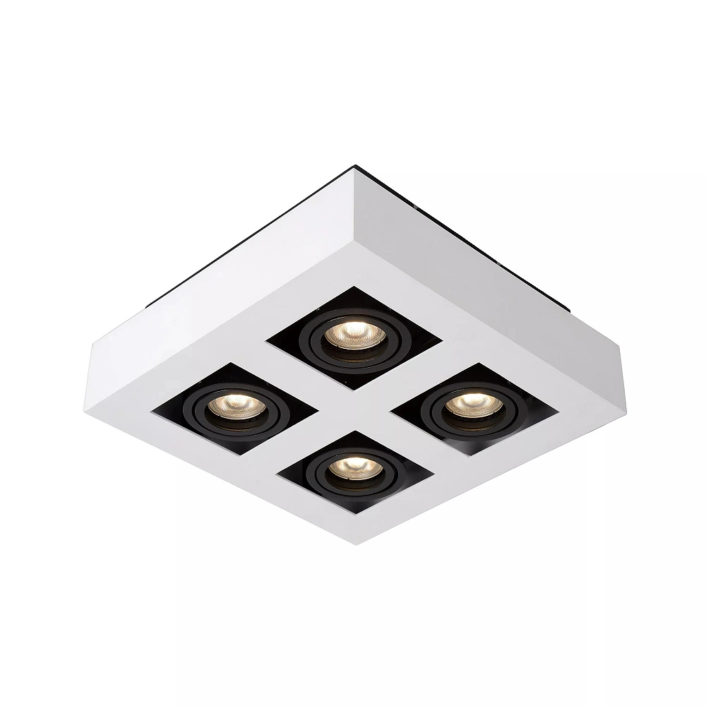 Griestu prožektors XIRAX GU10 4x5W 2200-3000K, balts (Lucide)
