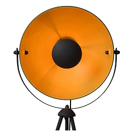 Floor lamp ALVARO 66.5 × 34.5 × 148 cm, 1×E27, black/gold (Lucide)