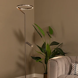 APPLAUSE — Floor lamp Ø33, LED Dim CCT, Grey iron (Lucide)