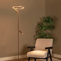 APPLAUSE — Floor lamp Ø33, LED Dim CCT, Coffee (Lucide)