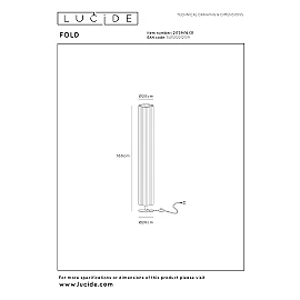 FOLD — Floor lamp Ø20 cm, 3xE27, White (Lucide)