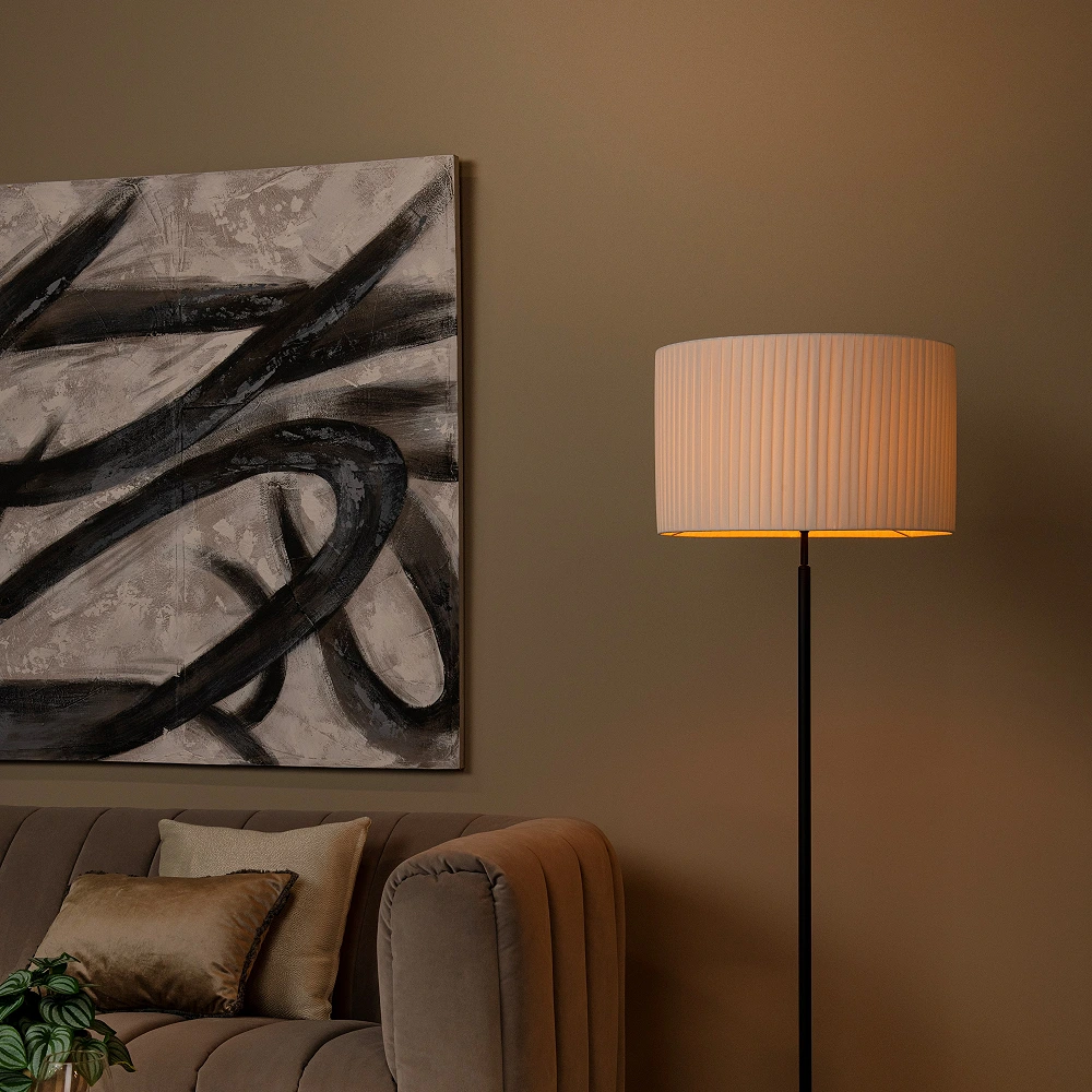 FOLD — Floor lamp Ø45 cm, 1xE27, White (Lucide)