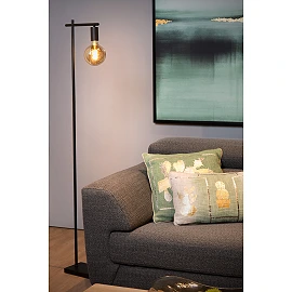 Floor lamp "LEANNE", 1x E27, black metal - 21721-01-30 (Lucide)