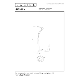 SARDANA — Floor lamp, Ø44 cm, 28W LED 2700K, Matt Gold (Lucide)