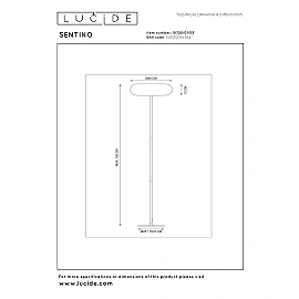SENTINO — Floor lamp, Ø40 cm, 3xG9, Orange (Lucide)
