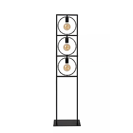 SUUS Floor Lamp - 3xE27 - Black - 145 cm (Lucide)