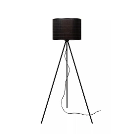 Floor lamp "TAGALOG", Ø 55 cm, 1xE27, bamboo, black - 21729-81-30 (Lucide)