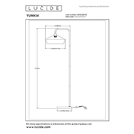 YUNKAI Floor lamp Ø40 cm 1xE27 natural (Lucide)