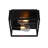 Flush ceiling light bathroom "CARLYN", 2 x E14 max. 6W, black- aluminum - 27100-02-30 (Lucide)