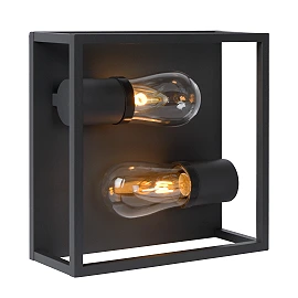 Flush ceiling light bathroom "CARLYN", 2 x E14 max. 6W, black- aluminum - 27100-02-30 (Lucide)
