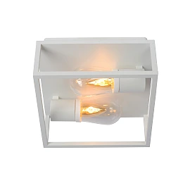Flush ceiling light bathroom "CARLYN", 2 x E14 max. 6W, black- aluminum - 27100-02-30 (Lucide)