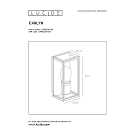 Wall light bathroom "CARLYN", 1x E14, aluminum - 27200-01-30 (Lucide)