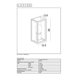 Wall light bathroom "CARLYN", 1x E14, aluminum - 27200-01-30 (Lucide)