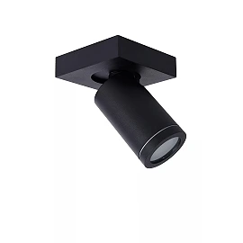 TAYLOR bathroom ceiling spotlight 1xGU10, IP44, Black (Lucide)