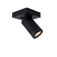 TAYLOR bathroom ceiling spotlight 1xGU10, IP44, Black (Lucide)