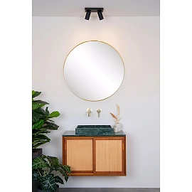TAYLOR bathroom ceiling spotlight 2xGU10, IP44, Black (Lucide)