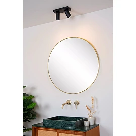 TAYLOR bathroom ceiling spotlight 2xGU10, IP44, Black (Lucide)