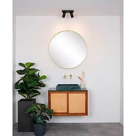 TAYLOR bathroom ceiling spotlight 2xGU10, IP44, Black (Lucide)