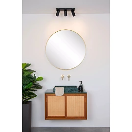 TAYLOR bathroom ceiling spotlight 3xGU10, IP44, Black (Lucide)