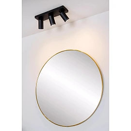 TAYLOR bathroom ceiling spotlight 3xGU10, IP44, Black (Lucide)