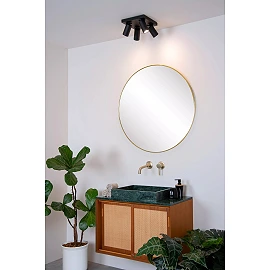 TAYLOR bathroom ceiling spotlight 4xGU10, IP44, Black (Lucide)